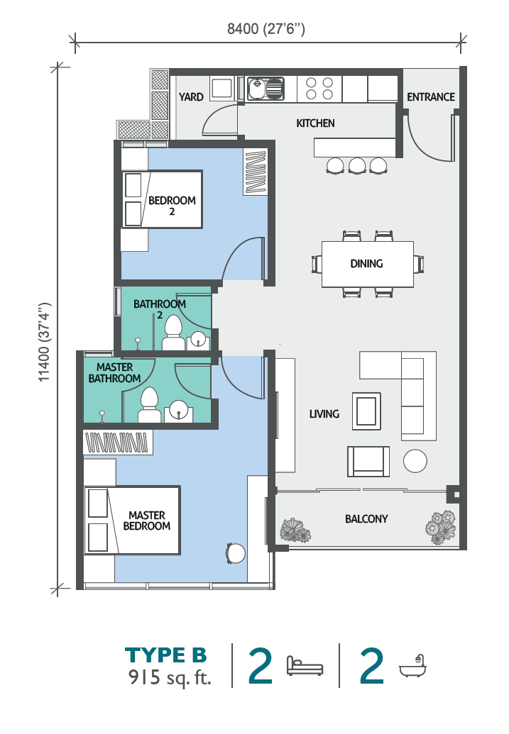 Centria-PJ-Midtown-Type-B-915-sq-ft | New Launch Property | Condo - KL ...