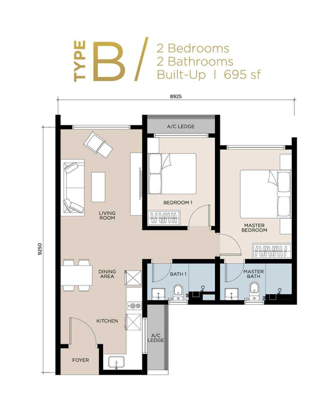 Skyline-Kuala-Lumpur-Floor-Plan-Type-B | New Launch Property | Condo ...